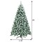 6 Feet Pre-Lit Premium Snow Flocked Hinged Artificial Christmas Tree